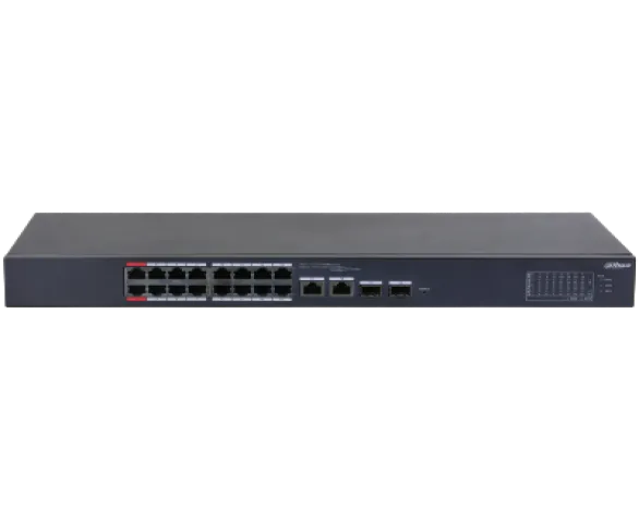 18-Port Cloud Managed Desktop Switch with 16-Port PoE ( DH-CS4218-16ET-135 )